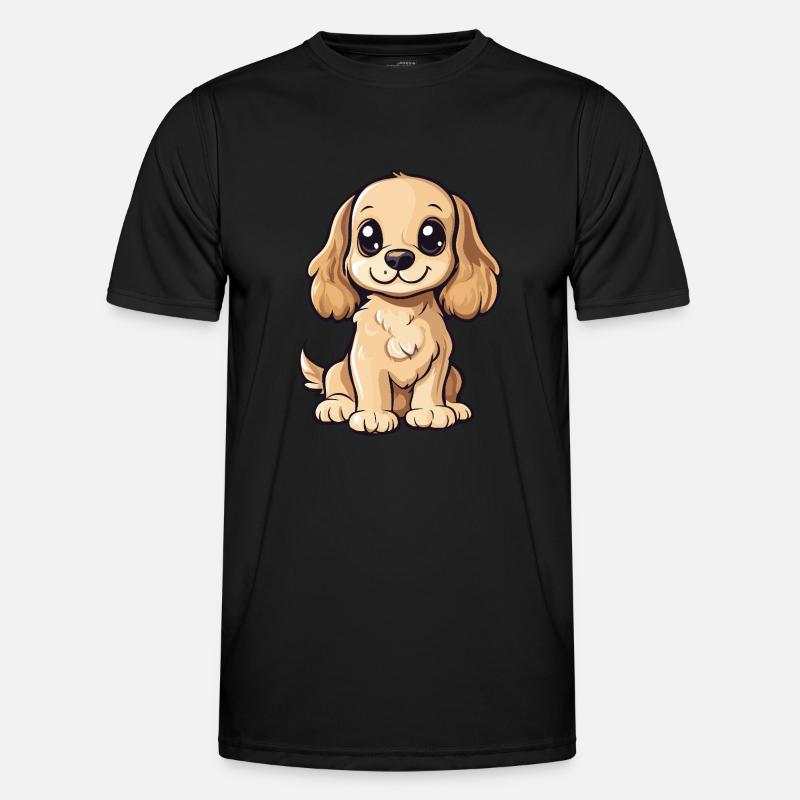 Cocker Spaniel Hund Niedlich - Männer Funktions-T-Shirt - Schwarz