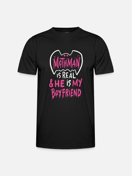 Mothman Liebe für Kryptid-Fans - Männer Funktions-T-Shirt - Schwarz