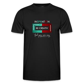 Inspiration Be creative - Men's Functional T-Shirt - black - Front - AI Model Male 178 dark (178cm)