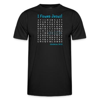J’ai trouvé Jésus - T-shirt sport Homme - noir - Devant - AI Model Male 178 dark (178cm)