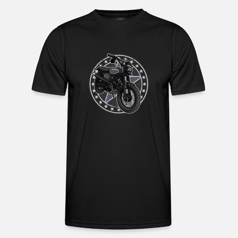 Swallow Scrambler // Illustration - Men's Functional T-Shirt - black