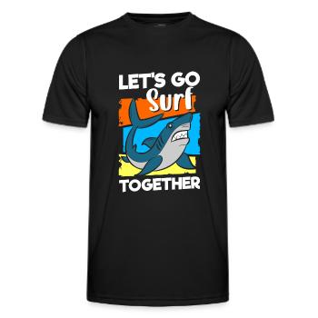 Hai Meer Unter Wasser Raubfisch - Männer Funktions-T-Shirt - Schwarz - Vorne - AI Model Male 178 dark (178cm)