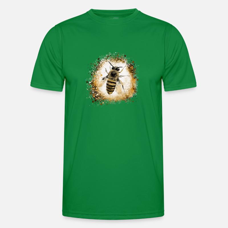 Bee,Gold,Graffiti,Painting,Wasp Men's Functional T-Shirt
