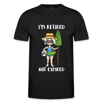 I’m Retired Not Expired Grandma Retirement Gift - T-shirt sport Homme - noir - Devant - AI Model Male 178 dark (178cm)