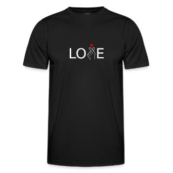 K-Pop Love Music - Männer Funktions-T-Shirt - Schwarz - Vorne - AI Model Male 178 dark (178cm)