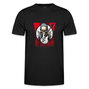 Bass until the end cool bass motif for bass fans - Men's Functional T-Shirt - black - Front - AI Model Male 178 dark (178cm)