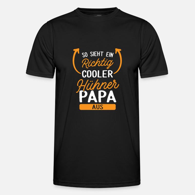 Hühner Papa Huhn Bauer Geschenk Männer Funktions-T-Shirt