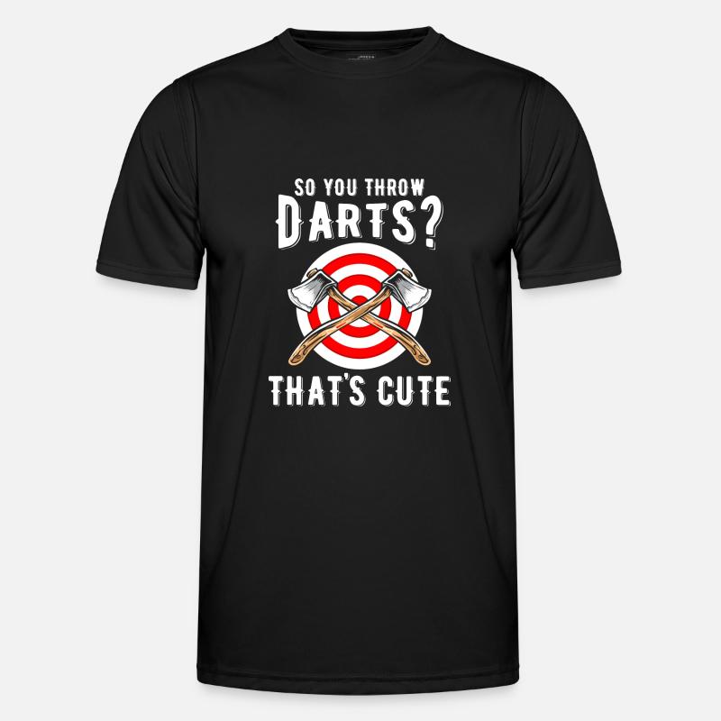 Axt-Werfen Team Geschenk - Männer Funktions-T-Shirt - Schwarz