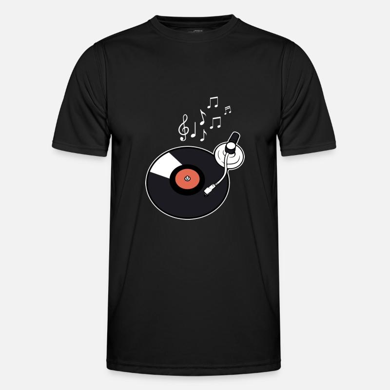 record player - Men's Functional T-Shirt - black