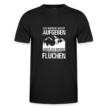 Ich werde nicht aufgeben Bergsteiger wandern - Männer Funktions-T-Shirt - Schwarz - Vorne - AI Model Male 178 dark (178cm)