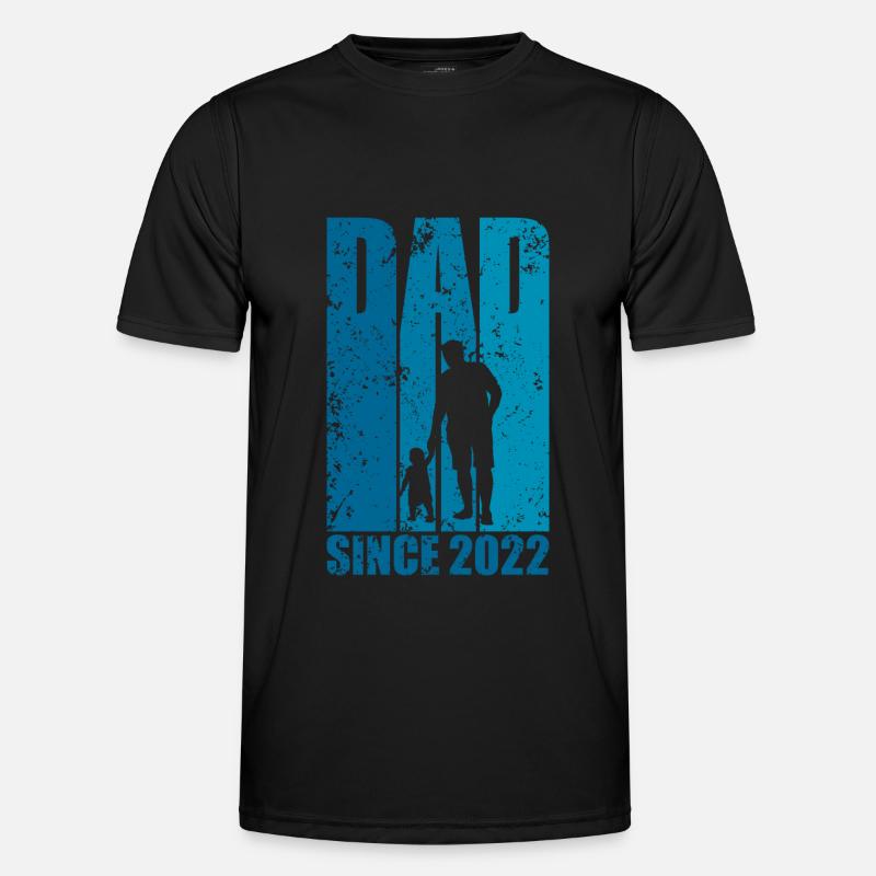 DAD SINCE 2022 WERDENDER PAPA - Männer Funktions-T-Shirt - Schwarz