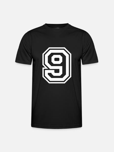 9 Number number - Men's Functional T-Shirt - black