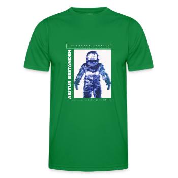 Abi bestanden Astronaut Abitur Abiturienten lustig - Männer Funktions-T-Shirt - Kelly Green - Vorne - AI Model Male 178 dark (178cm)