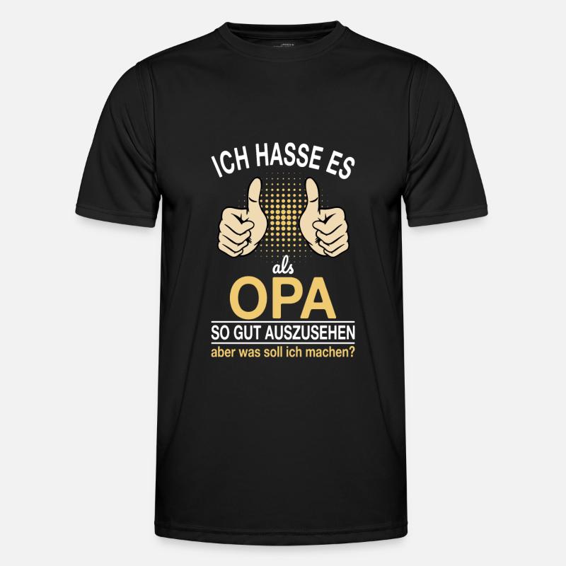 Opa Spruch - Männer Funktions-T-Shirt - Schwarz