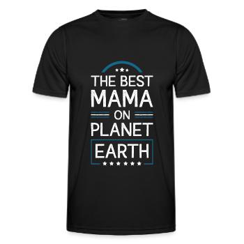 Best Mom Saying Mom Mom - Men's Functional T-Shirt - black - Front - AI Model Male 178 dark (178cm)
