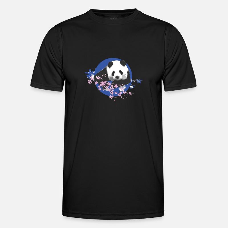 panda,pandabär,bunt,graffiti,kirschblüte Männer Funktions-T-Shirt
