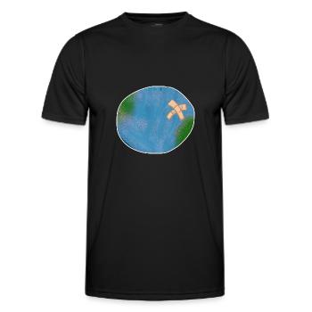 Climate protection nature conservation - Men's Functional T-Shirt - black - Front - AI Model Male 178 dark (178cm)