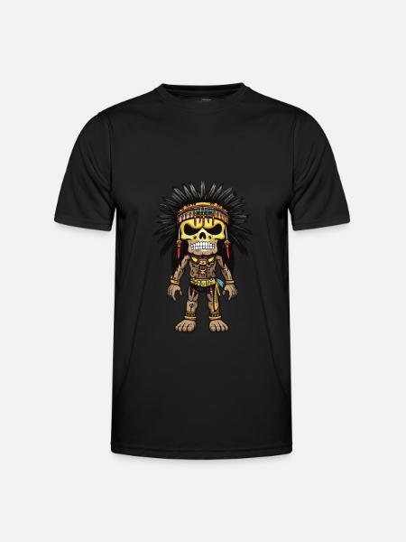 Apache Indian Skeleton - Men's Functional T-Shirt - black