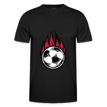 Le football brûle le feu - T-shirt sport Homme - noir - Devant - AI Model Male 178 dark (178cm)