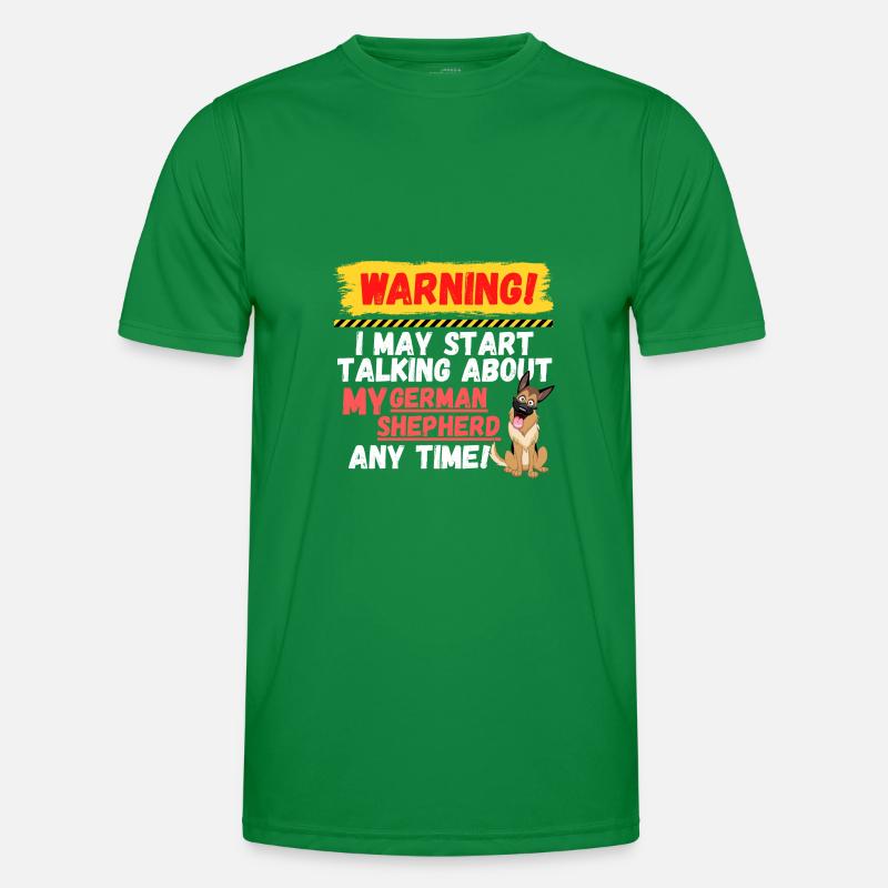 Warning German Shepherd Männer Funktions-T-Shirt
