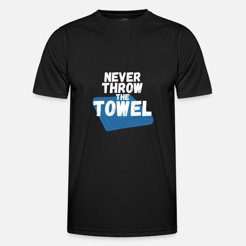 Never throw the Towel - Men's Functional T-Shirt - black