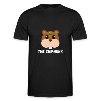 The Chipmunk - Men's Functional T-Shirt - black - Front - AI Model Male 178 dark (178cm)