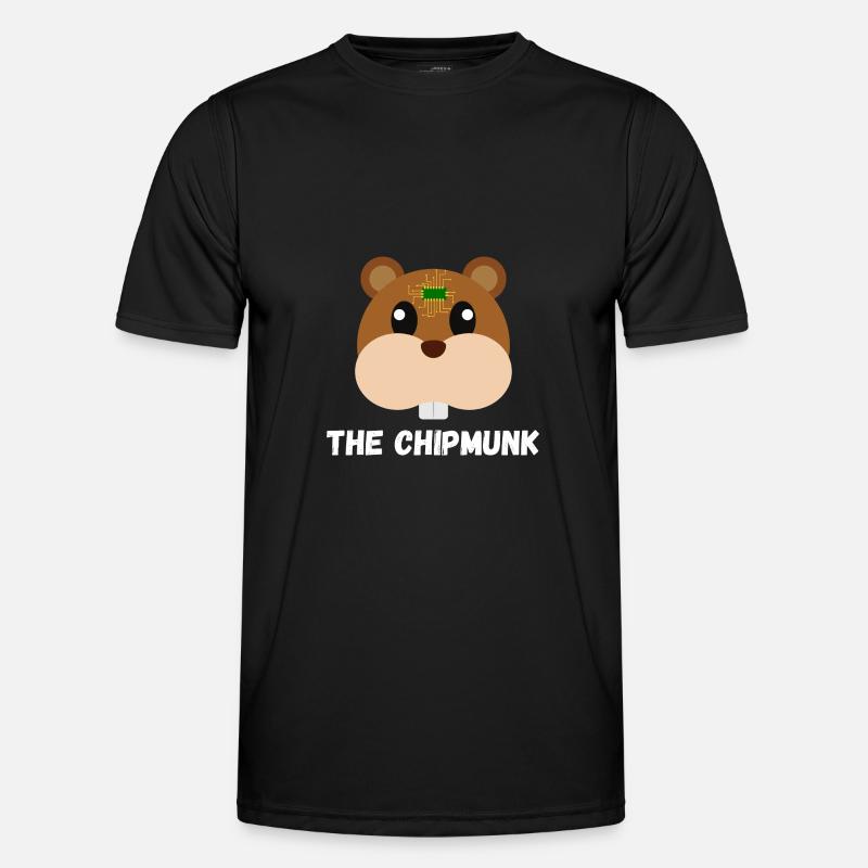 The Chipmunk - Männer Funktions-T-Shirt - Schwarz