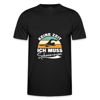 Schwimmer Wassersport Schwimmen Geschenk - Männer Funktions-T-Shirt - Schwarz - Vorne - AI Model Male 178 dark (178cm)