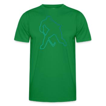 Ice Hockey player Eishockey spielen Damen - Männer Funktions-T-Shirt - Kelly Green - Vorne - AI Model Male 178 dark (178cm)