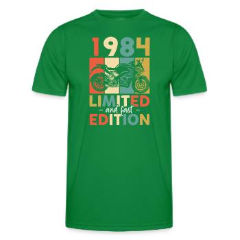 1984 - Edition limitée et rapide - 1984 Anniversaire - T-shirt sport Homme - vert - Devant - AI Model Male 178 dark (178cm)