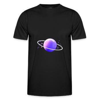 Univers spatial Orbite astronaute planète espace - T-shirt sport Homme - noir - Devant - AI Model Male 178 dark (178cm)