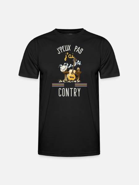 I can't I contry - Men's Functional T-Shirt - black