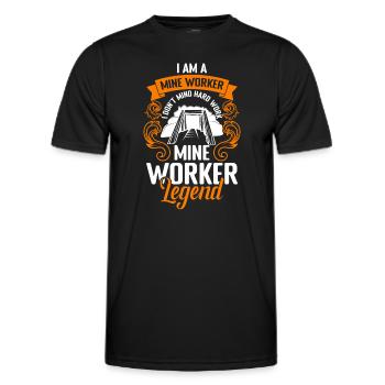 Fosse mineure - T-shirt sport Homme - noir - Devant - AI Model Male 178 dark (178cm)