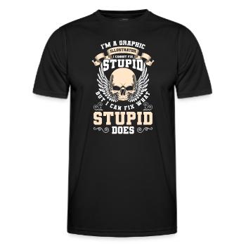 Designer Artist - Men's Functional T-Shirt - black - Front - AI Model Male 178 dark (178cm)