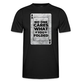 Jeu de cartes Card Hold’em All In - T-shirt sport Homme - noir - Devant - AI Model Male 178 dark (178cm)