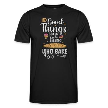 Bäcker Beruf Teig - Männer Funktions-T-Shirt - Schwarz - Vorne - AI Model Male 178 dark (178cm)