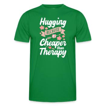 Cuddling girlfriend - Men's Functional T-Shirt - kelly green - Front - AI Model Male 178 dark (178cm)
