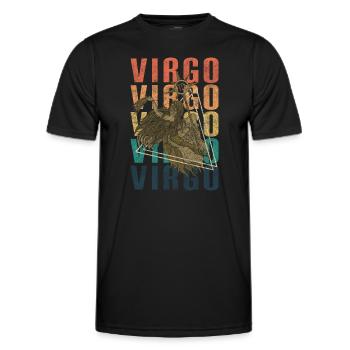 Vierge Birth Element Mercure - T-shirt sport Homme - noir - Devant - AI Model Male 178 dark (178cm)