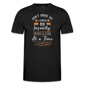 Postbote Pakete Post Paketzusteller - Männer Funktions-T-Shirt - Schwarz - Vorne - AI Model Male 178 dark (178cm)