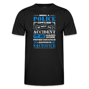 Police Law Enforcement Crime Handcuffs - Men's Functional T-Shirt - black - Front - AI Model Male 178 dark (178cm)
