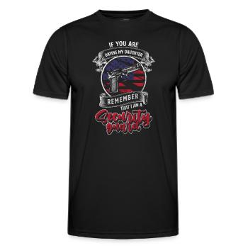 Security Protection Order Specialist - Men's Functional T-Shirt - black - Front - AI Model Male 178 dark (178cm)