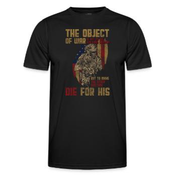 Krieg Flagge Sieg Demonstration - Männer Funktions-T-Shirt - Schwarz - Vorne - AI Model Male 178 dark (178cm)
