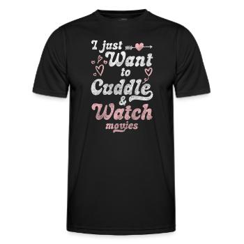 Câlin d’amour - T-shirt sport Homme - noir - Devant - AI Model Male 178 dark (178cm)