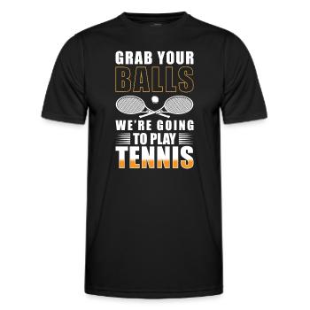 Sport Schläger Verein - Männer Funktions-T-Shirt - Schwarz - Vorne - AI Model Male 178 dark (178cm)