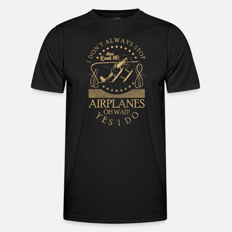 Model Airplane Hobby Art - Men's Functional T-Shirt - black