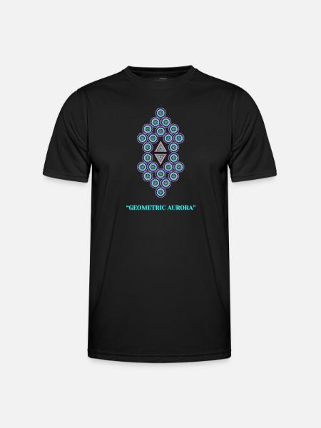 Geometric Aurora - Men's Functional T-Shirt - black
