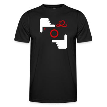 photographe photographie photo appareil photo selfie - T-shirt sport Homme - noir - Devant - AI Model Male 178 dark (178cm)