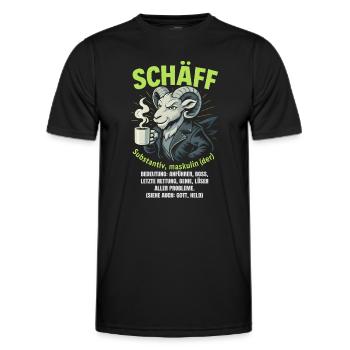 Schaf Spruch Schäff Lustig Geschenkidee Schafe - Männer Funktions-T-Shirt - Schwarz - Vorne - AI Model Male 178 dark (178cm)