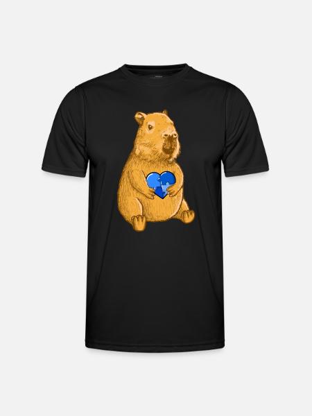 Signes d’autisme Capybara - T-shirt sport Homme - noir
