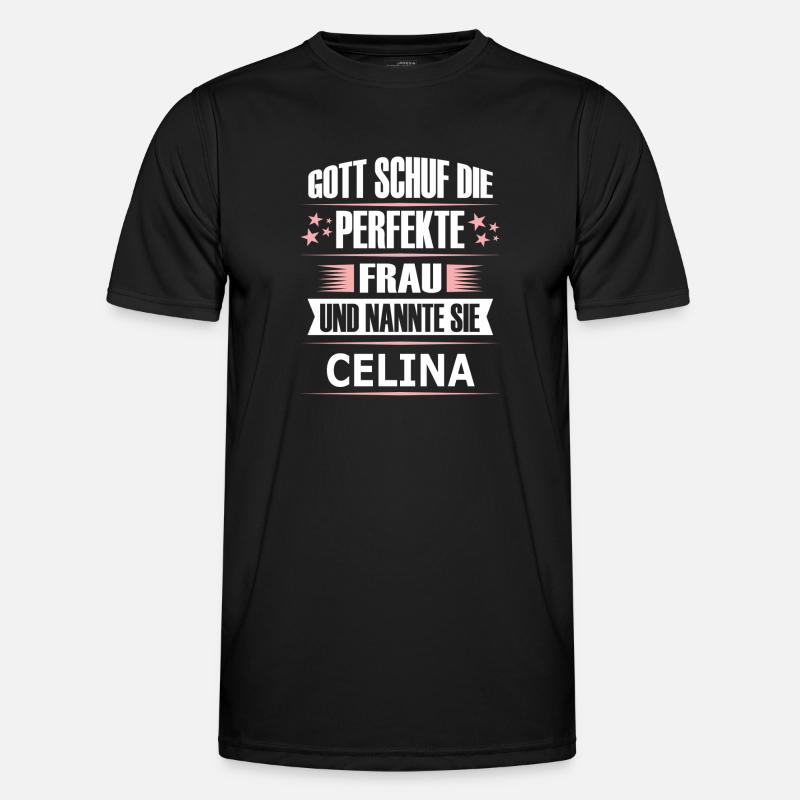 CELINA - Männer Funktions-T-Shirt - Schwarz